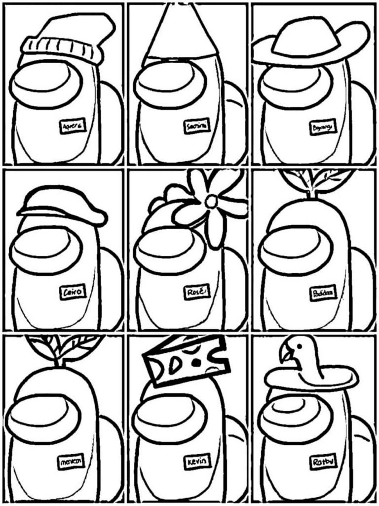 Coloriage Among Us à imprimer