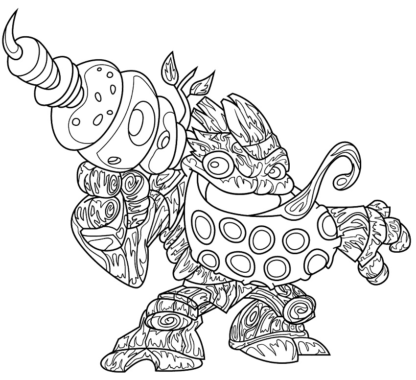 Coloriage Bumble Blast Skylanders