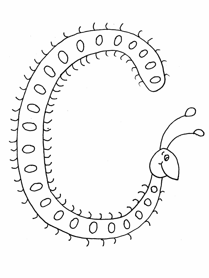 Coloriage Mille Pattes Souriant à imprimer