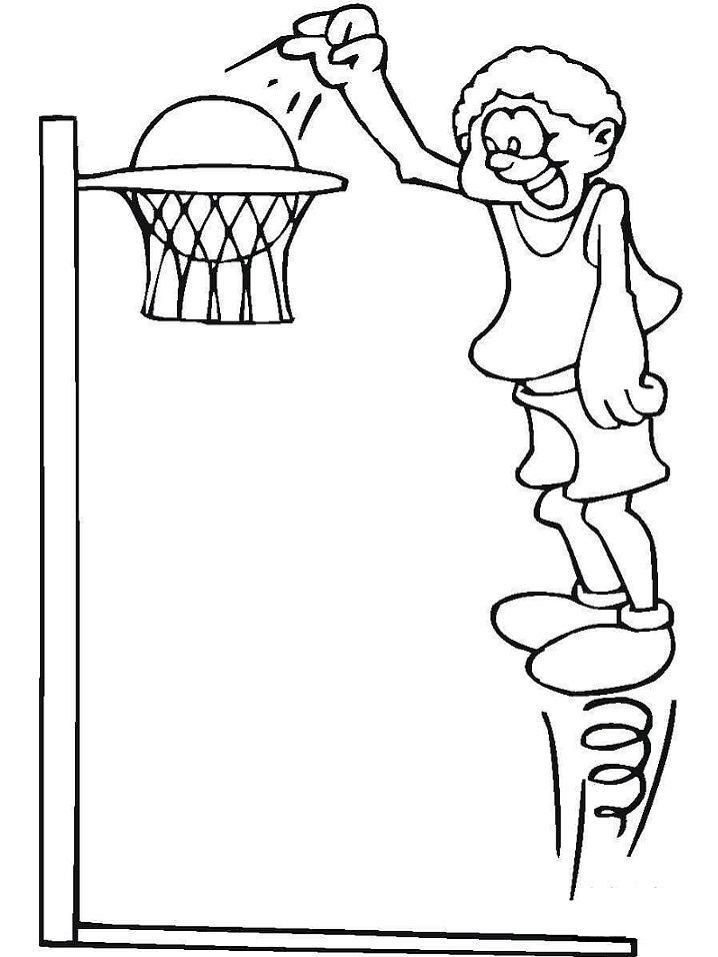 Coloriage Dunk au Basket-ball