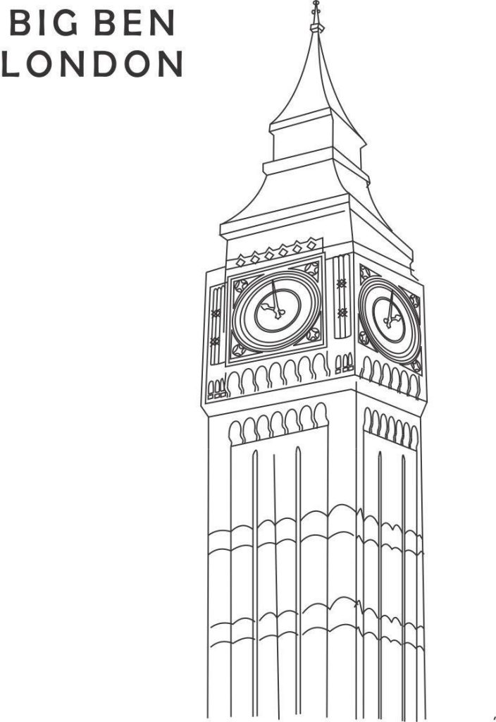 Coloriage Big Ben à imprimer