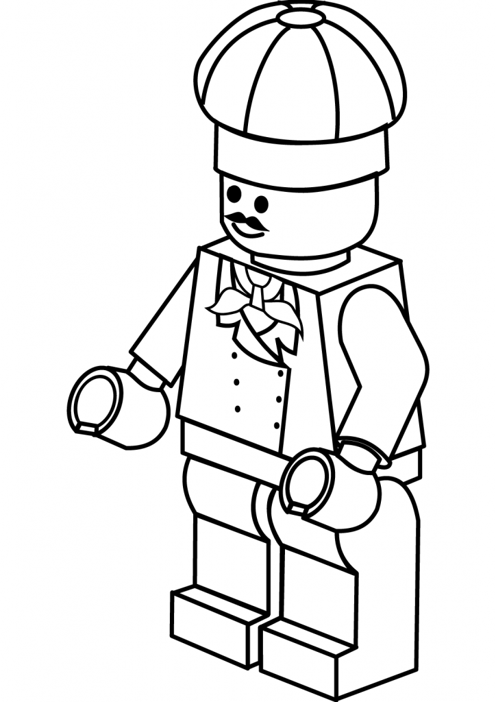 Coloriage Chef LEGO à imprimer