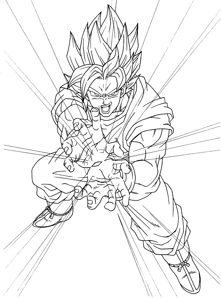 Goku ssj 1  Fond d'ecran dessin, Coloriage manga, Balaine dessin