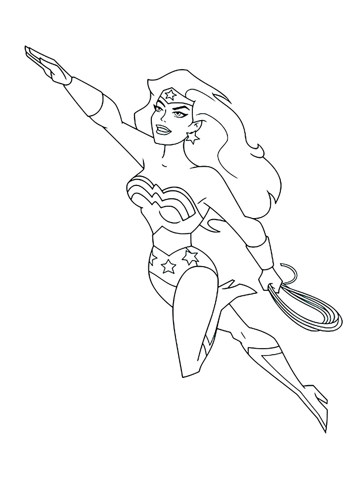 Coloriage G nial Wonder Woman Dessin gratuit imprimer