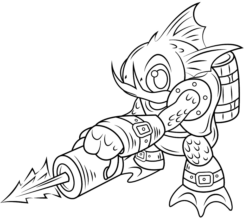 Coloriage Gill Skylanders