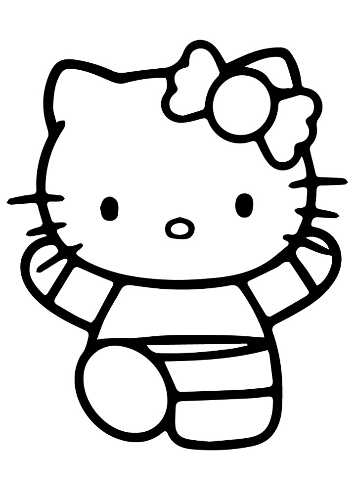 Coloriage Gymnastique Hello Kitty à imprimer