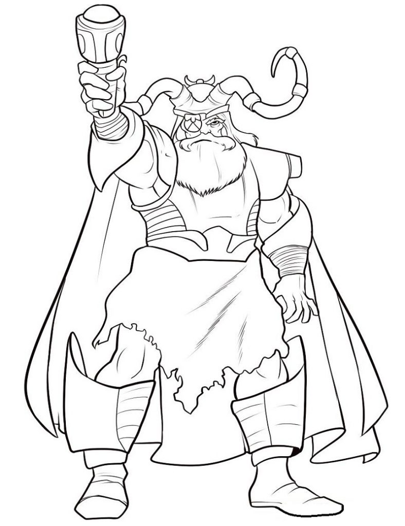 Coloriage Odin à imprimer