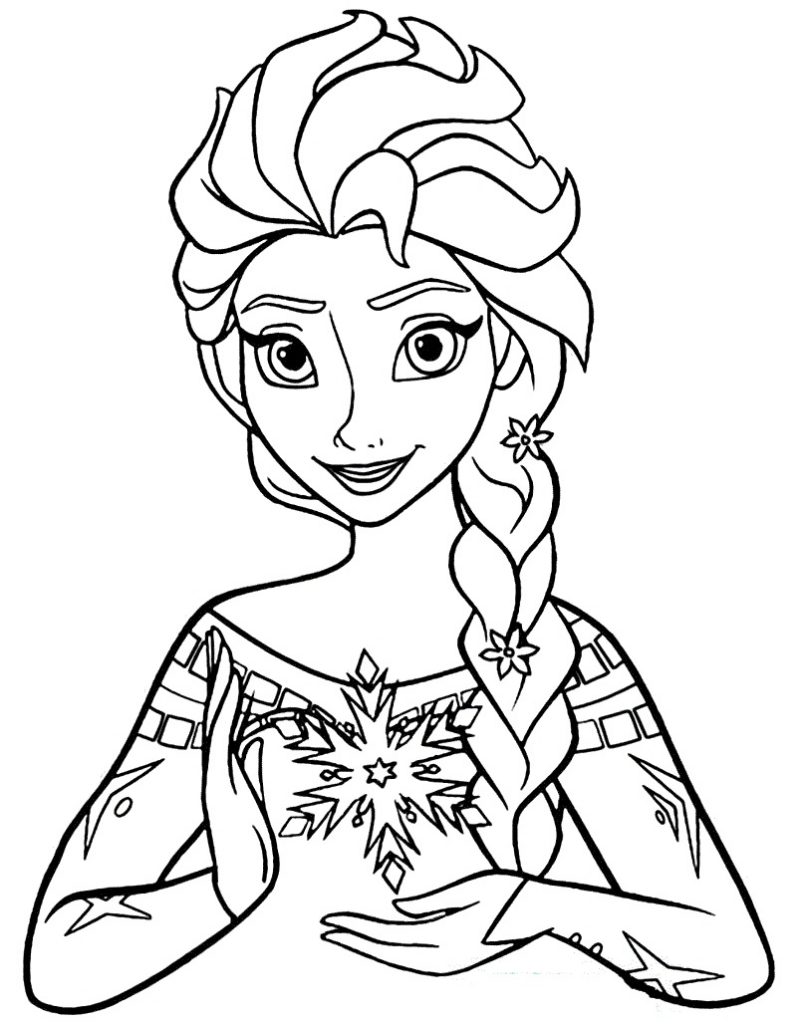 Coloriage Jolie Elsa à imprimer