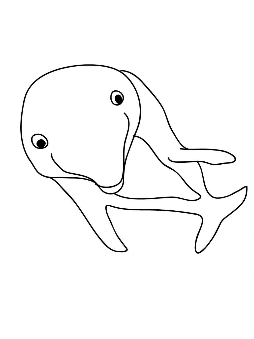 Coloriage Laid Dauphin