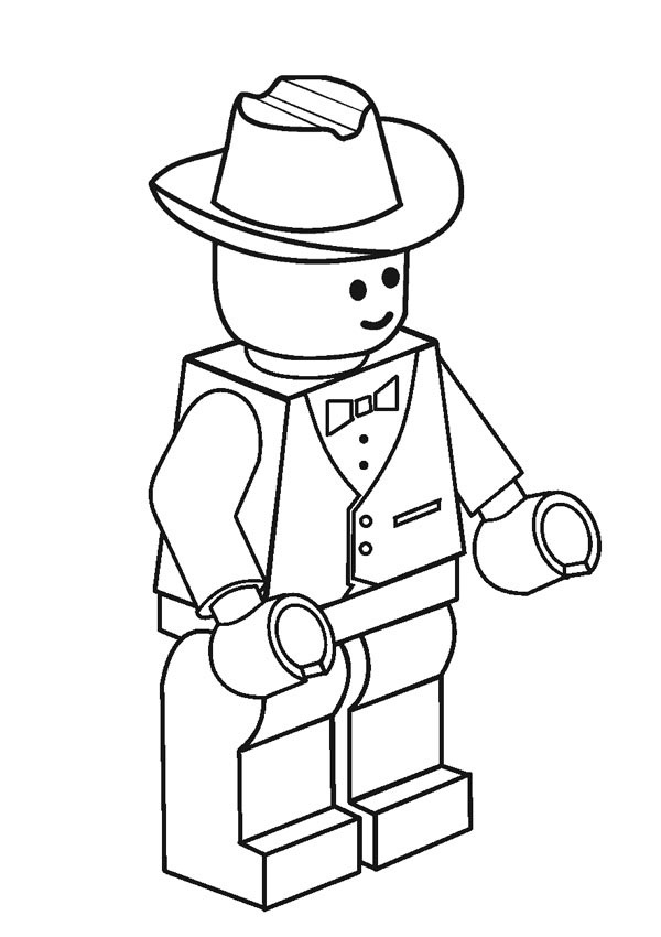 Coloriage Lego Cowboy à imprimer