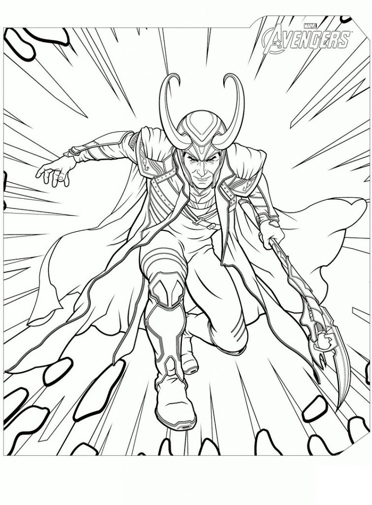 Coloriage Loki à imprimer