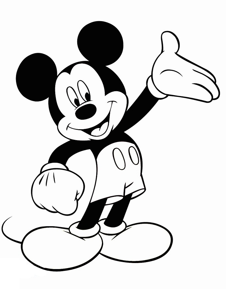 Coloriage Heureux Mickey à imprimer