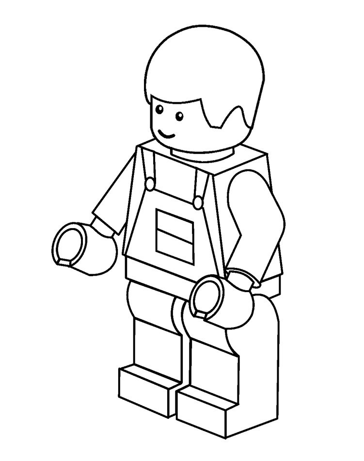 Coloriage Ouvrier Lego à imprimer