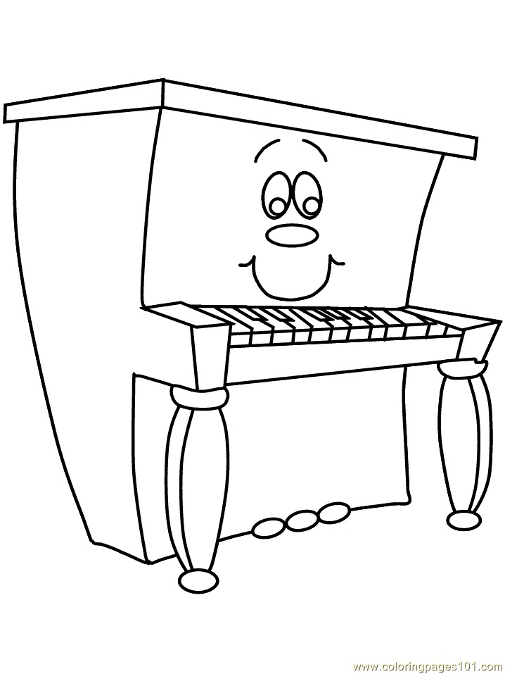 Coloriage Piano à imprimer