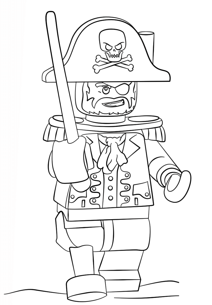 Coloriage Pirate Lego à imprimer