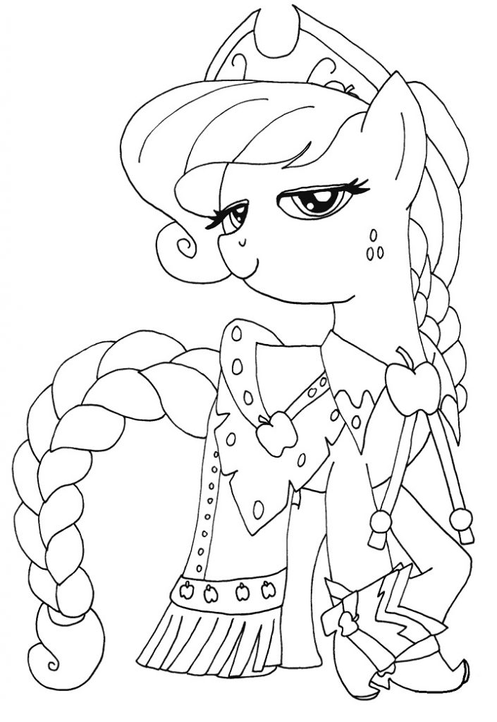 Coloriage Princesse Applejack à imprimer