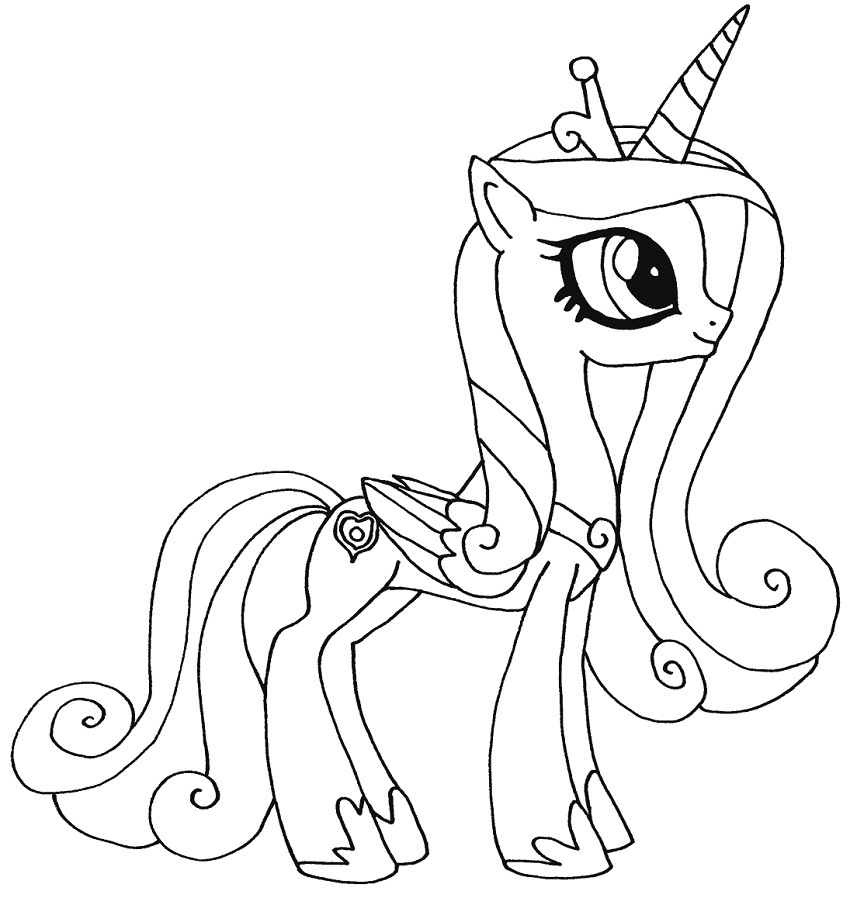 Coloriage Princesse Cadance à imprimer