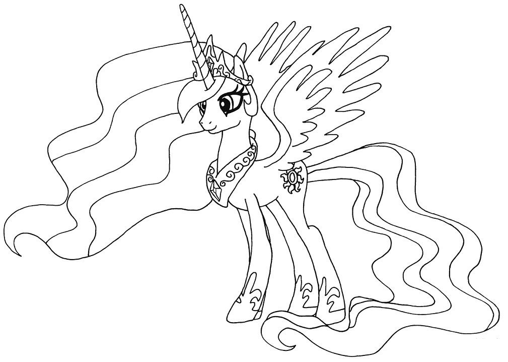 Coloriage Princesse Célestia à imprimer