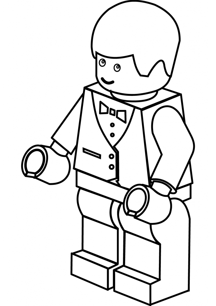 Coloriage Serveur Lego à imprimer