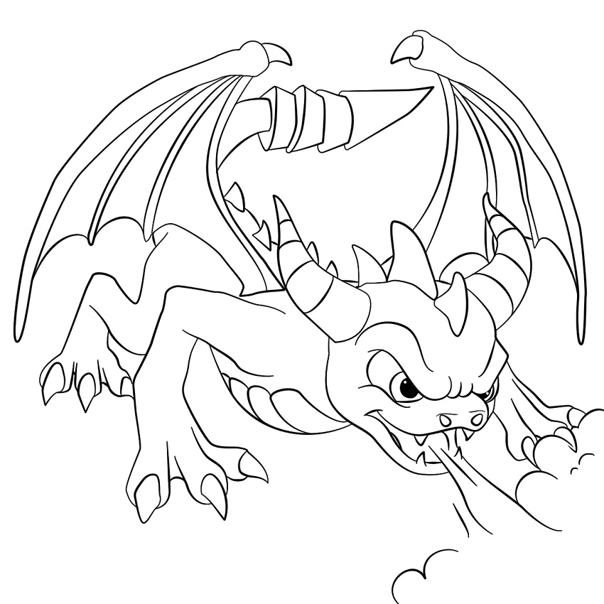 Coloriage Skylanders Dark Spyro