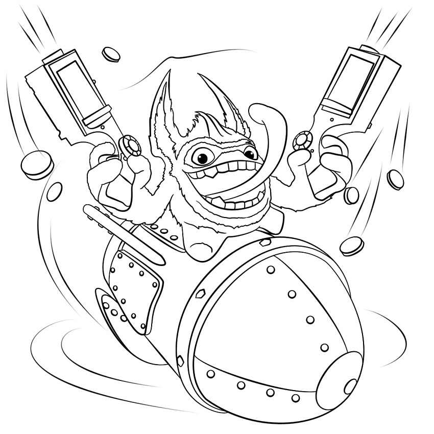 Coloriage Skylanders Trigger Happy