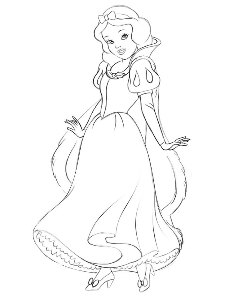 Coloriage Blanche-Neige