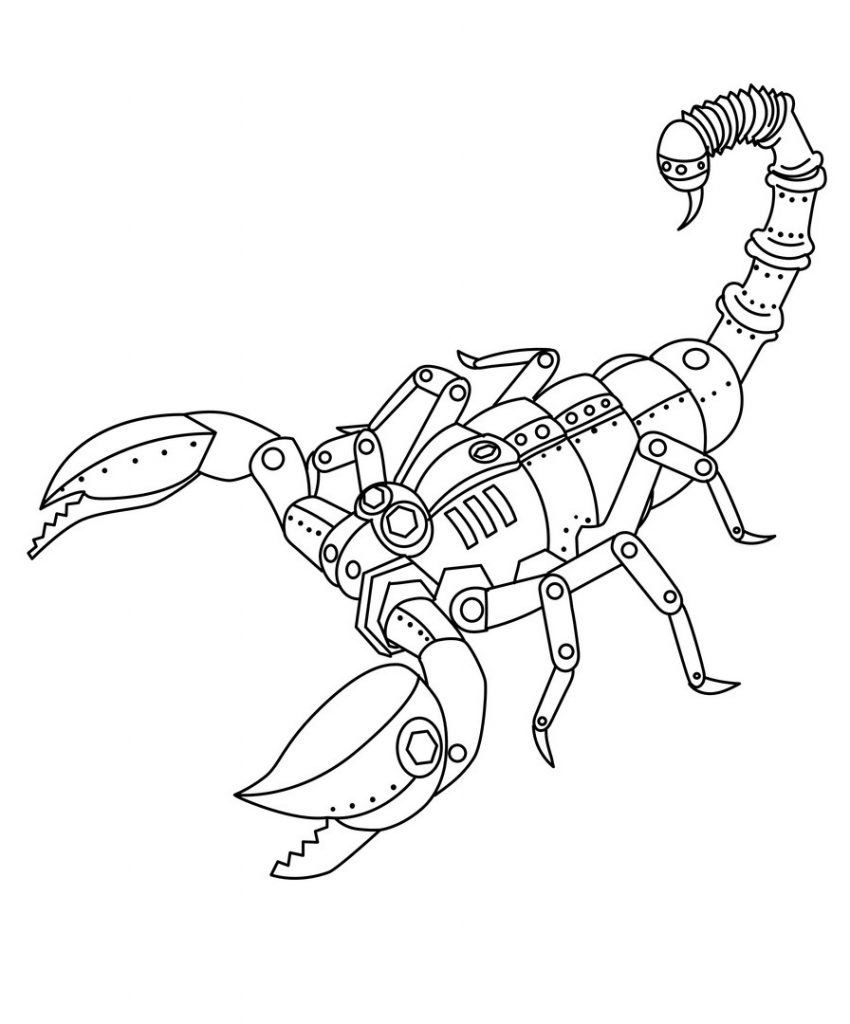 Coloriage Scorpion de La Machine à imprimer