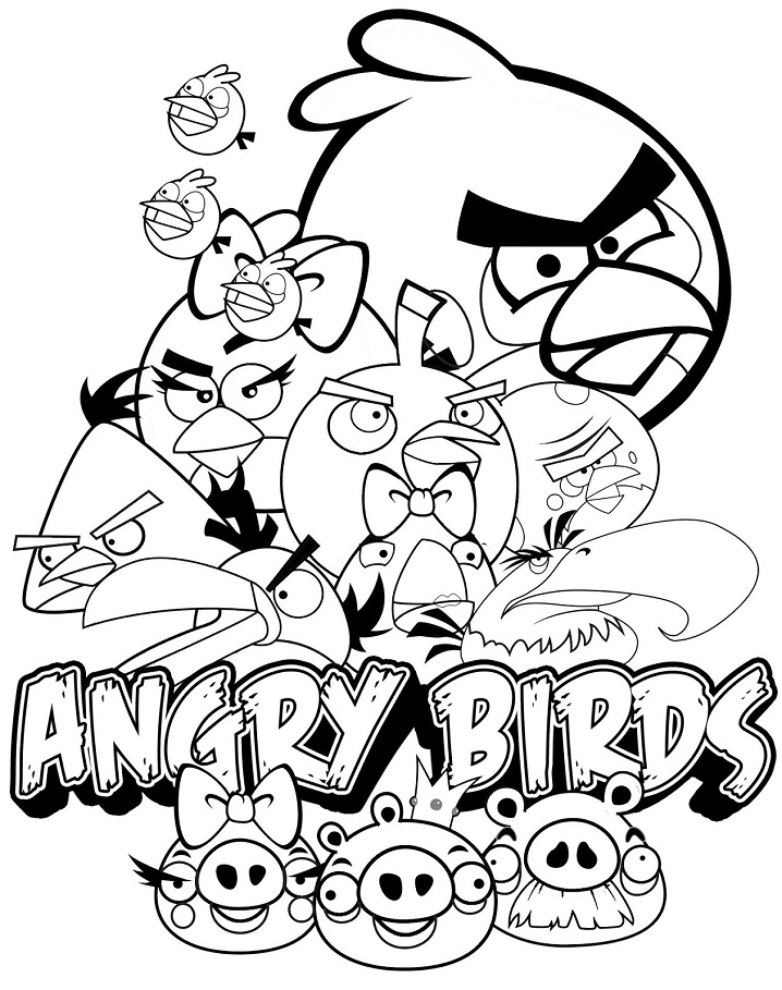 Coloriage Angry Birds