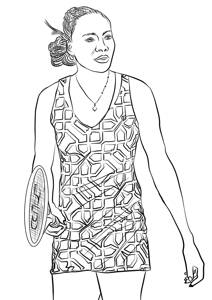 Coloriage Venus Williams à imprimer