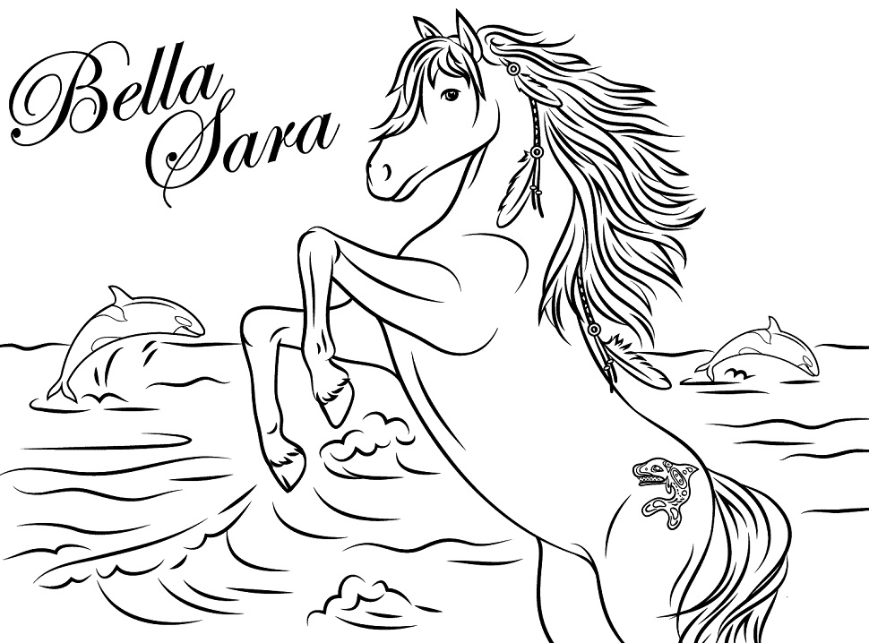 Coloriage Bella Sara Native Lights