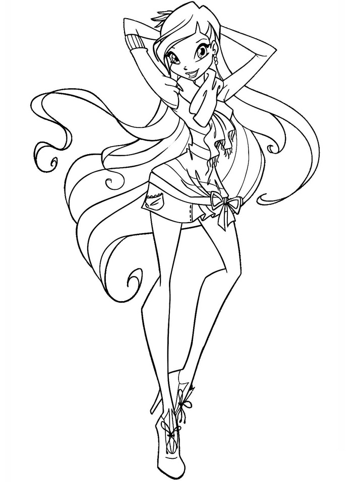 Coloriage Winx Stella