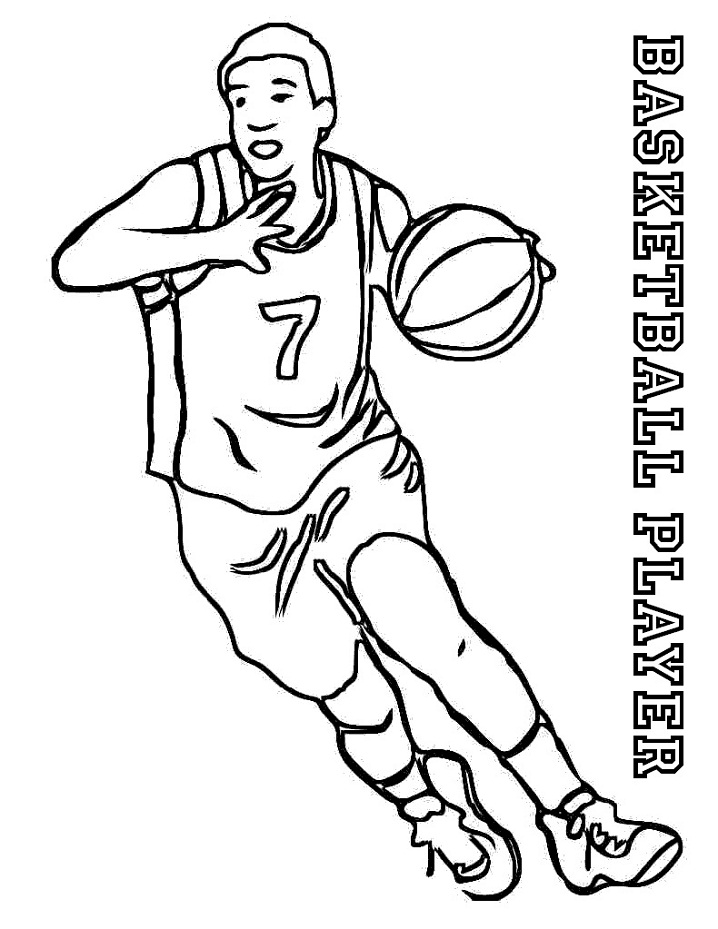 Coloriage Joueur de Basketball