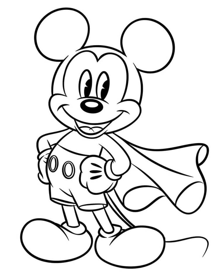 Coloriage Image Mickey Mouse imprimable à imprimer