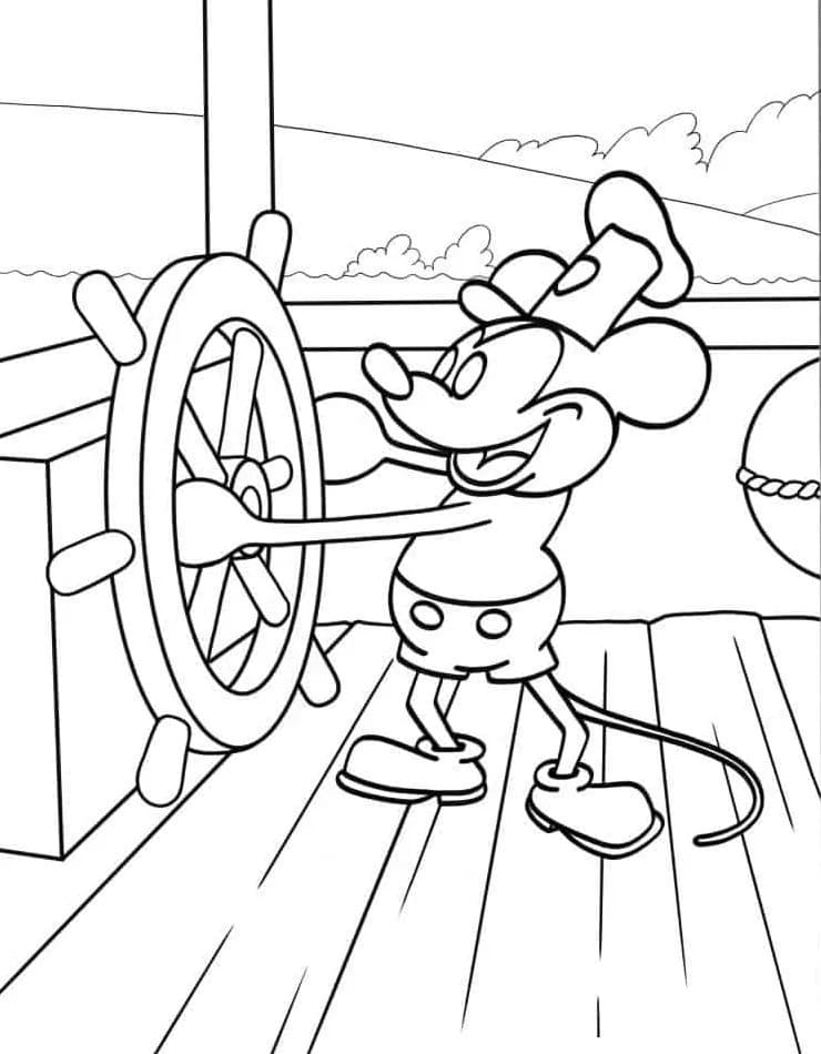 Coloriage Mickey Mouse gratuit chez les enfants à imprimer