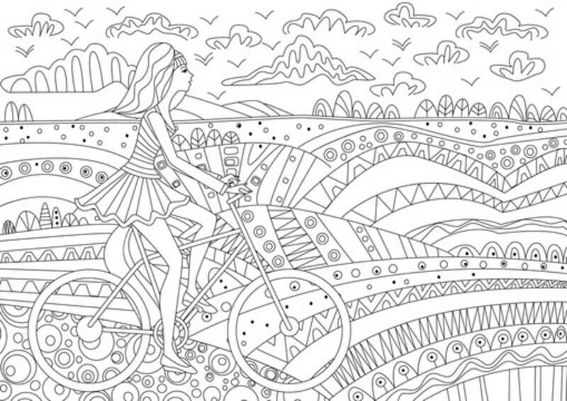 Coloriage Art de vélo cool