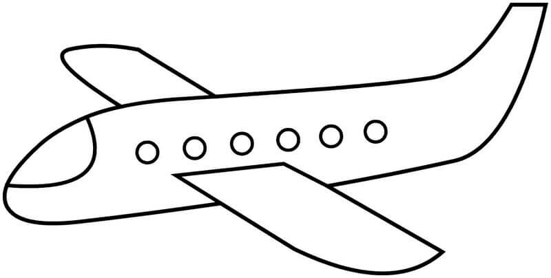 Coloriage Avion facile à dessiner