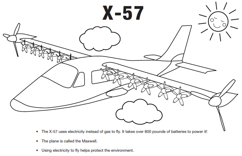 Coloriage Avion X57