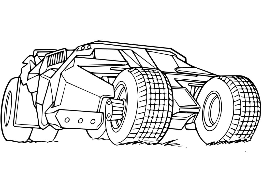 Coloriage batmobile à imprimer