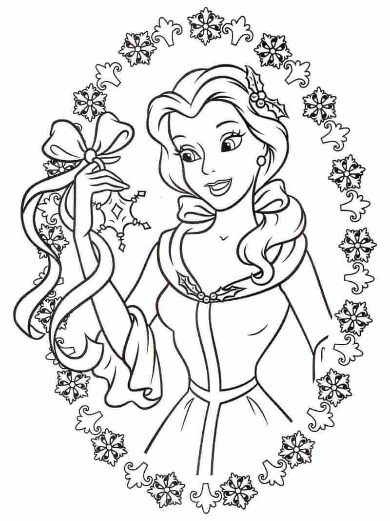 Coloriage Belle princesse Disney à imprimer
