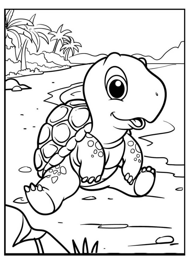 Coloriage Belle tortue