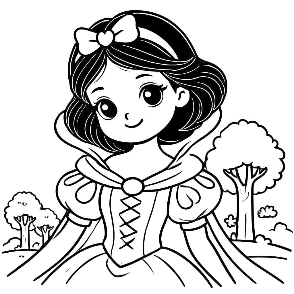 Coloriage Blanche Neige 2 à imprimer