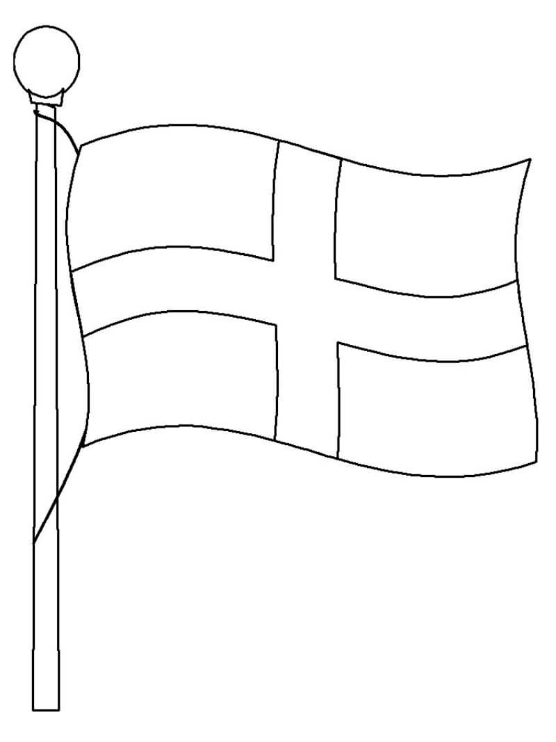 Coloriage Bon drapeau de l’Angleterre à imprimer