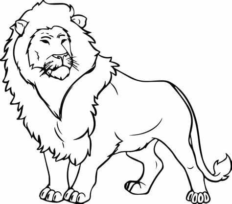 Coloriage Bon Lion