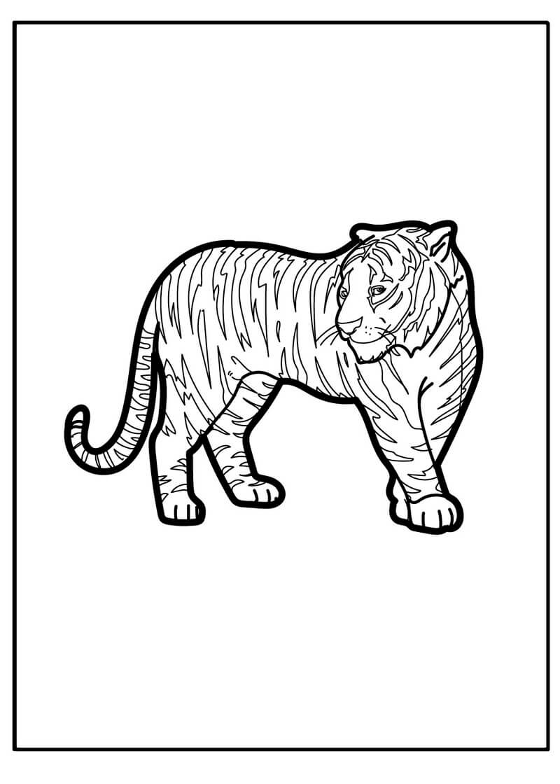 Coloriage Bon tigre à imprimer