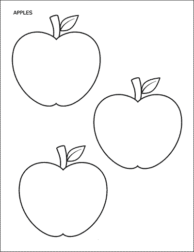 Coloriage Bon trois pommes