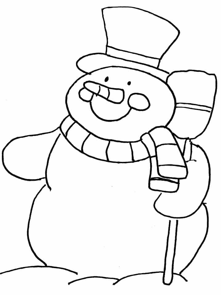 Coloriage Bonhomme De Neige Imprimable