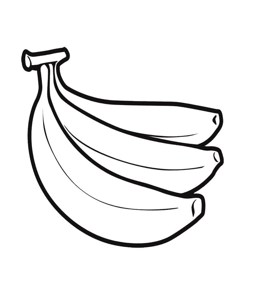 Coloriage Cacho de bananes 2 à imprimer