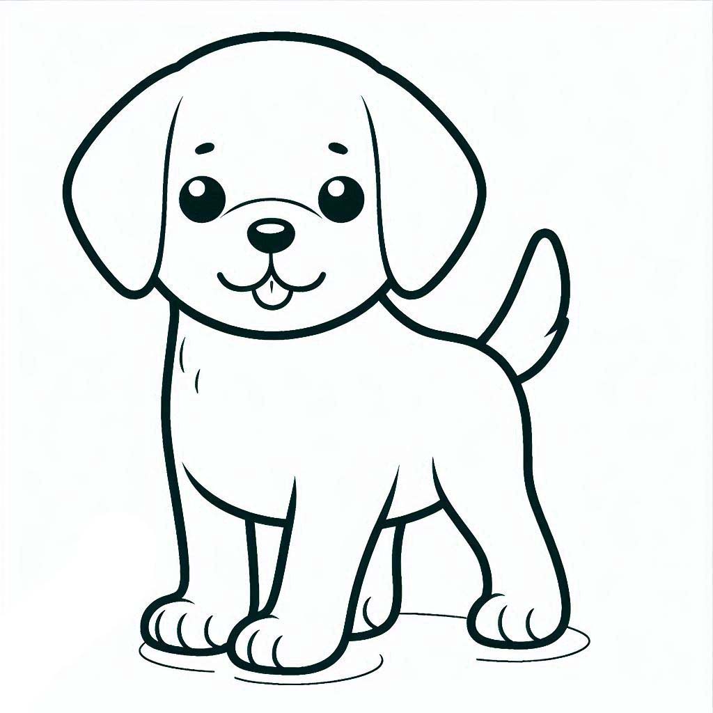 Coloriage Chien de base