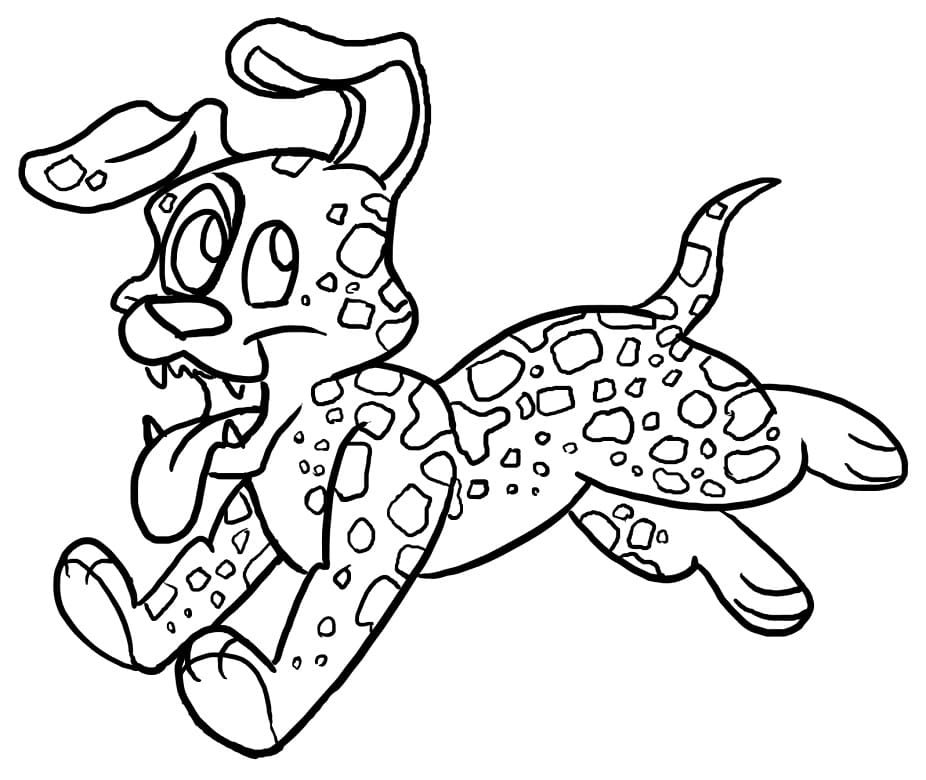 Coloriage chien léopard catahoula à imprimer