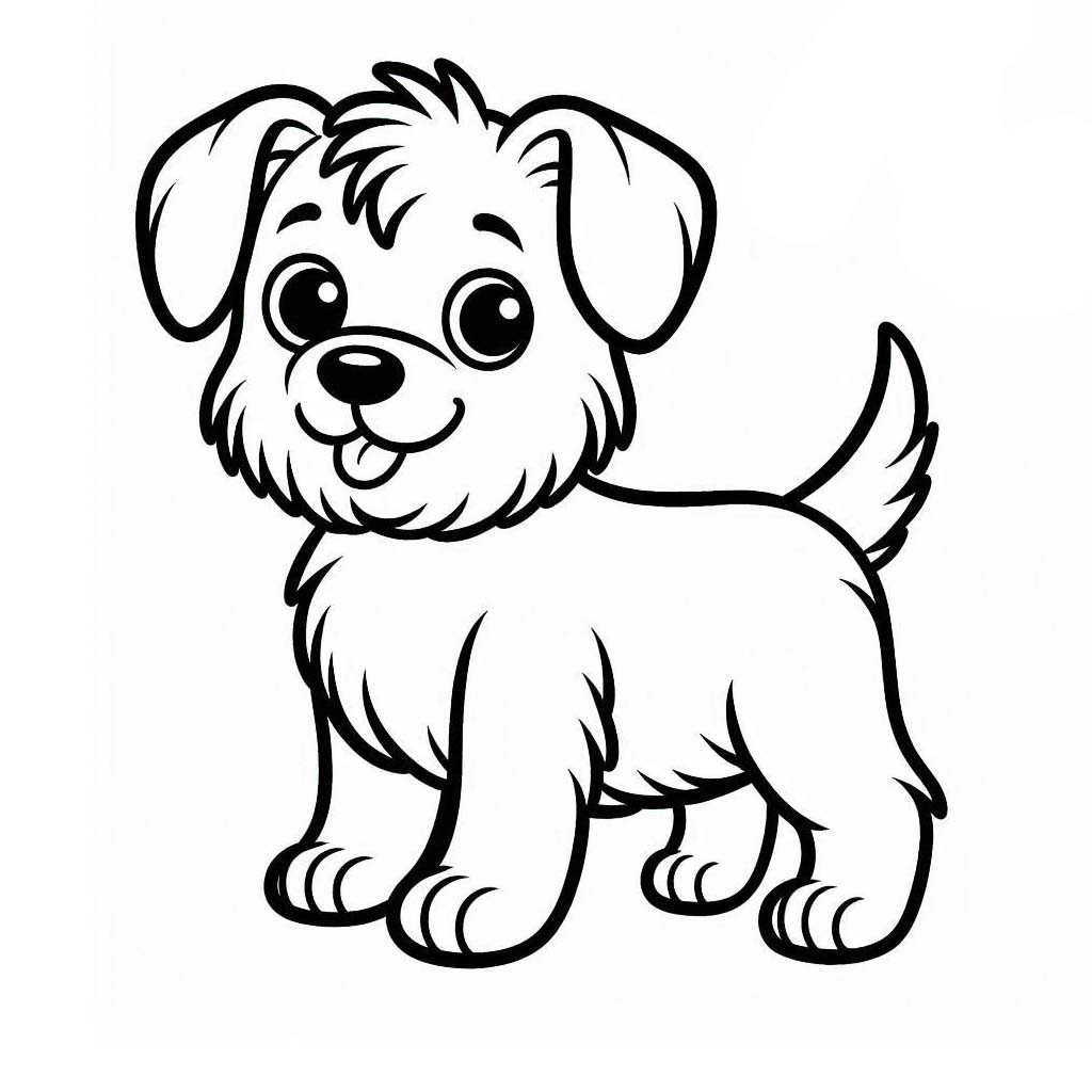 Coloriage Chien mignon imprimable